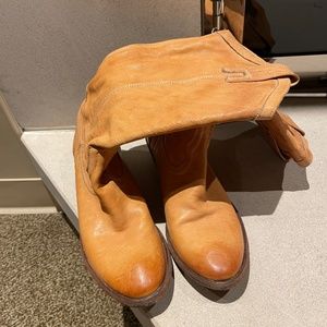 Fyre Cowboy Boots Leather Size 6